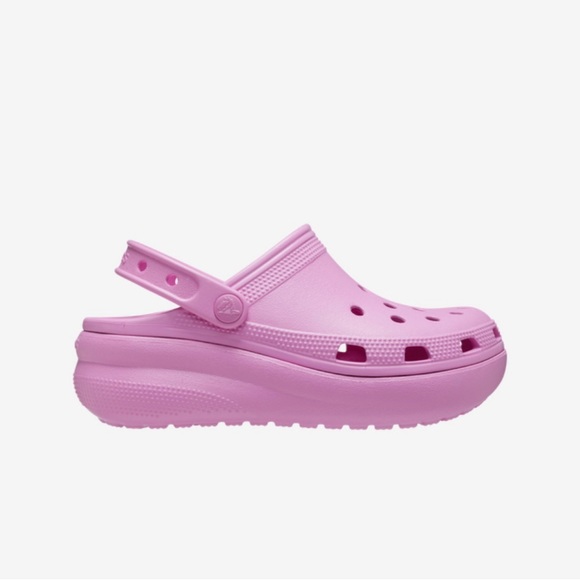 Crocs Kids Platform Shoes-Cutie Crush Clogs For Teen Taffy Pink Kids 207708-6SW - Picture 2 of 4
